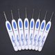 thumbnail image 2 of 8pcs Blue & White Porcelain Printing Handle Aluminium Crochet Hooks Needles Knitting Craft (#1), 2 of 4