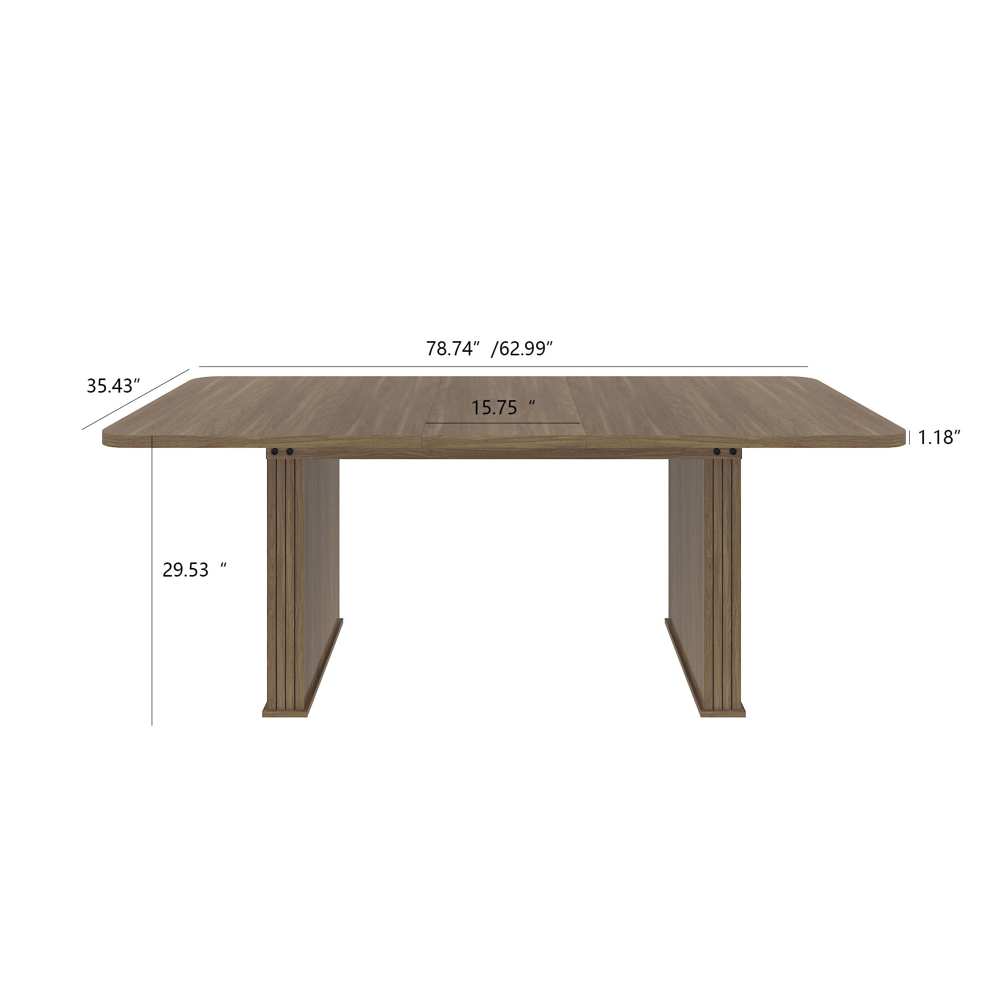 MAYEERTY Extendable Rectangular Dining Table for 6-10 People, Modern Extendable Kitchen Dining Table for Dining Room, Apartment, Kitchen, Family Gathering Furniture