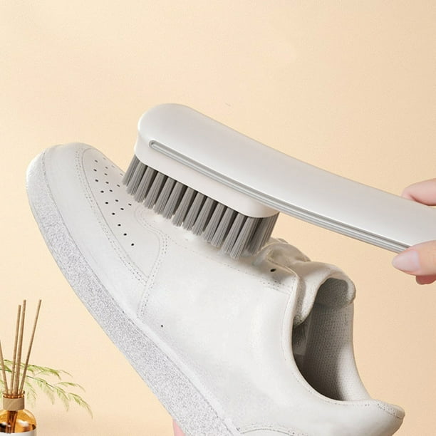mfyjkho Cepillo multifuncional de cerdas duras para zapatos y ropa|Herramienta de limpieza de zapatos de plástico resistente con mango cómodo y orificio para colgar|Diseño mini y portátil