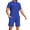 02 Blue, variant on Weiqiqre Mens Fashion Casual Track Suits 2 Piece Sets Short Sleeve Sweatsuit Outfits and Shorts