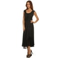 thumbnail image 5 of Sakkas Kevina Stonewashed Rayon Embroidered Dress - Black - 1X/2X, 5 of 5