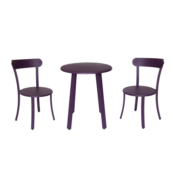 Kelly Outdoor Iron Bistro Table & Chair Set, Multiple Colors