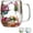 Red, variant on Double Glass Flower Tea Cup, 250ml/390ml Transparent Cup with Dried Flowers, Double Walled Clear Glass Coffee Mugs with Handle, Creative Clear Insulated Layer Dried Flower Coffee Cups