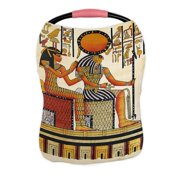 PKQWTM Egyptian Papyrus Nursing Cover Baby Breastfeeding Infant Feeding Cover Baby Car Seat Cover