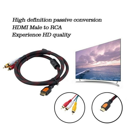 Sony Video Cables - 5ft PS4 Xbox HDMI AV Cable Adapter Male to RCA Video Audio for PS3 PS4 Xbox One Wii