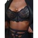 thumbnail image 3 of VISgogo Lencería sexy para mujer, sujetador + bragas de talle alto, decoración de pestañas de encaje, ropa de verano VISgogo moda, 3 of 9