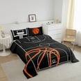 thumbnail image 2 of Erosebridal Basketball Court Print Queen Size Comforter Set,Ball Sports Games Themed Down Adults Bedroom Decor,Orange Basketball and Hoop Ultra Soft Microfiber Inner Fill, 2 of 6