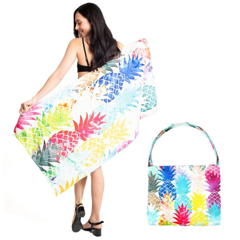 Empire Cove Convertible Beach Towel Tote Bag, Vacation Must-Have