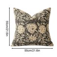 thumbnail image 3 of Vintage Floral Throw Pillow Cover Boho Distressed Floral Pillowcase with Hidden Zipper Decorative Cushion Case for Sofa Bedroom Farmhouse Home Decor, 3 of 3