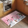 thumbnail image 3 of Pink White Snowman Christmas Bathroom Mat 2x3 FT,Non Slip Small Kitchen Mat,Xmas Tree Snowflake Winter Washable Soft Backed Front Door Throw Rug Non-Shedding Indoor Outdoor Doormat for Entryway Sink, 3 of 9