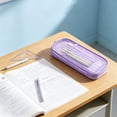 thumbnail image 7 of Double Layer Mesh Pencil Case Large Capacity Nylon Pen Bag Clear Stationery Storage Pouch For schooll Desk, 7 of 7
