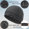 thumbnail image 7 of Headshion Cotton Beanie Skull Cap, 4 Pack Double Layered Sleep Hat Mix Grey, 7 of 7