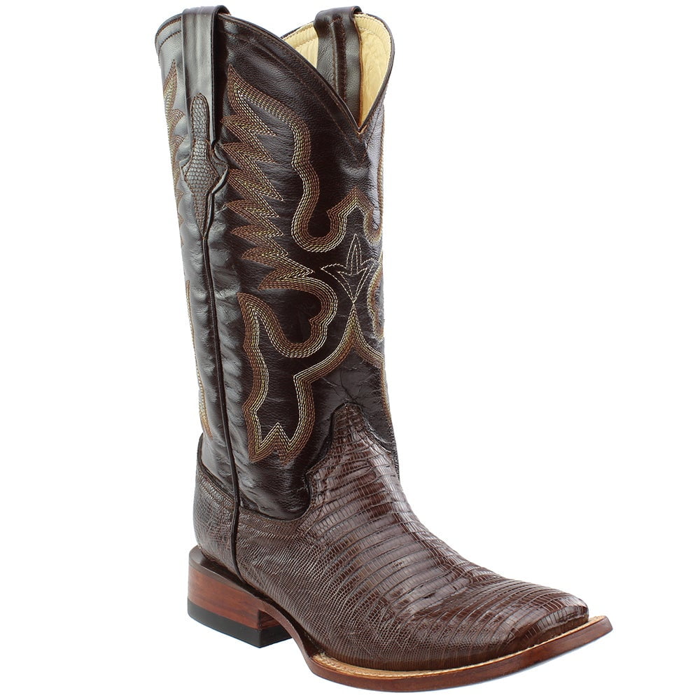 lizard boots square toe