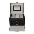 thumbnail image 4 of Caja de almacenamiento Pendientes Colr Anillos Organizador Maquilje Estuche de cosméticos Negro Hugo Organizador de almacenamiento de joyas, 4 of 8