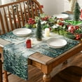 thumbnail image 5 of mubwai Green Tree Snow Christmas Placemats Set of 4, 12x18 Inch Seasonal Winter Table Mats for Party Kitchen Dining Decoration, 5 of 7