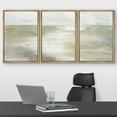 thumbnail image 2 of wall26 Framed Canvas Print Wall Art Set Minimal Teal Tan Paint Stroke Landscape Abstract Shapes Illustrations Modern Art Decorative Multicolor for Living Room, Bedroom, Office - 16"x24"x3 N, 2 of 5