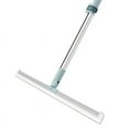 thumbnail image 3 of Multifunctional Floor and Glass Scraper Squeegee | 3-in-1 Sweeper Scraper Squeegee | TPR & Aluminum Alloy | 49.6" Extendable Handle | For Hardwood Tile Carpet | Easy Clean | Blue, 3 of 9