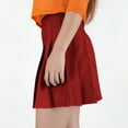 thumbnail image 3 of FRSASU Skirts for Women High Waisted Pleated Skirt Stretchy Mini Tennis Cheerleader Uniform Skorts Red, 3 of 8