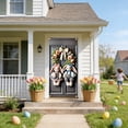 thumbnail image 1 of CaiYueKe Easter Door Curtain Spring Holiday Decorations Bunny Rabbit Egg Pattern Party Backdrop Wall Hanging Decorative Banner for Home Festival Celebration Indoor Outdoor, 1 of 7