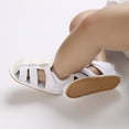 thumbnail image 4 of NOKIO Summer Toddler Boys Girls Sandals Flat Bottom Hollow Upper Design Breathable Comfortable Solid Color Hook Loop Non-Slip Sole Airflow Technology Walking Shoes, 4 of 9