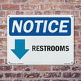 thumbnail image 5 of Restroom [Down Arrow] OSHA Notice Aluminum Sign 24 Inch x 18 Inch - 10 Pack, 5 of 8