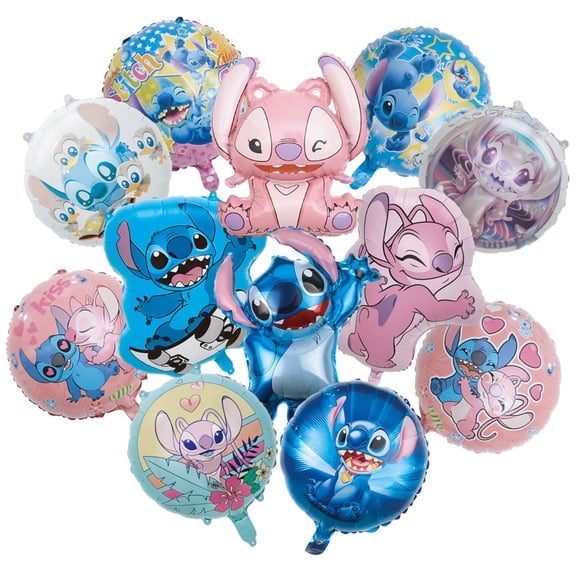 12 Pcs For Pink For Angel Party Foil Balloons,Party Kit Supplies Cartoon Balloon for Celebration Birthday Party Decorations