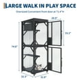 thumbnail image 3 of Enclos Extérieur en Bois pour Catio avec Roues – Maisonnette Modulaire pour Chat, Résistant aux Intempéries, 3 of 7