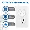 thumbnail image 3 of Uxcell 50 Pack Outlet Covers Proofing, Electrical Safety Plug Covers Outlets Socket Proof Caps Easy Install Plug Power Sockets Protectors for 3-Prong Wall Plate, Clear, 3 of 6