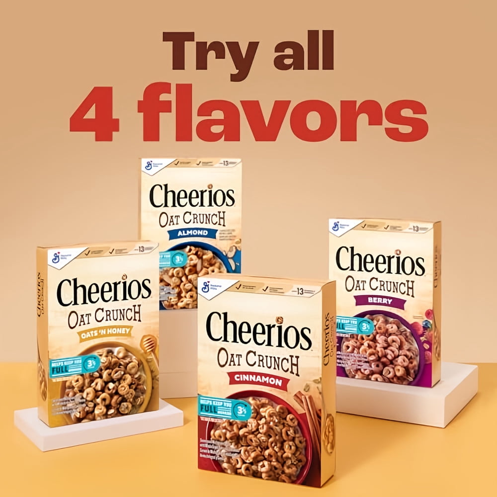 Cheerios Cinnamon Oat Crunch Cereal, 18.2 oz (Pack of 5)