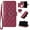 Red, variant on Compatible with iPhone 15 Case with Card Holder Crossbody Wrist Strap PU Leather Flip Case with Magnetic Clasp Kickstand Heavy Duty Protective Wallet Phone Case for Girls Women, Green