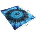 thumbnail image 4 of Blue Tie Dye Mandala Pattern Blanket,Comfortable Soft Lamb Wool Throw Blanket,All Season,Warm Lightweight Blankets for Sofa Bed Couch Living Room Chair,60"x80", 4 of 4