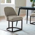 thumbnail image 4 of Leick Home Set of 2  Barrel Back Dining Chairs with Metal Base, 4 of 18