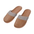 thumbnail image 2 of Mialoley Women Men Anti-Slip Linen Slippers Rattan Grass Couple Beach Sandals, 2 of 6