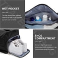 thumbnail image 4 of Bolsa deportiva Wassdins Small con compartimento para zapatos para mujer, color negro, 4 of 6