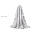 thumbnail image 3 of Halloween Porch Goose Outfits 23 Inch Polyester Sequined Ghost Cloak for Outdoor Porch Decor Sparkly Goose Costume for Family Garden Silver by MPOISVA, 3 of 6