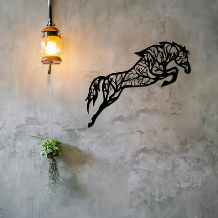 

Hot Sale Modern Black Metal Pendant Art Home Decoration Living Room Fashion Horse Unique Personality Concept Pendant