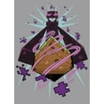 thumbnail image 2 of Boy's Minecraft Enderman Pull Over Hoodie Athletic Heather Medium, 2 of 4