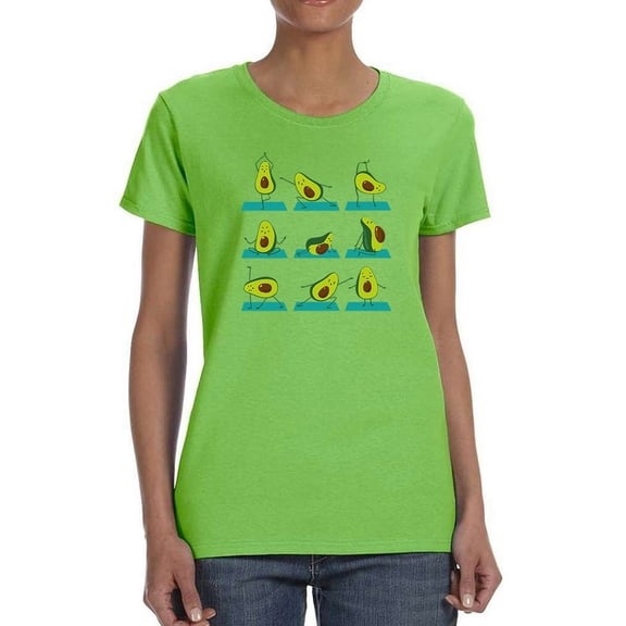 Avocado Doing Yoga T-Shirt Women -GoatDeals Designs, Female XX-Large