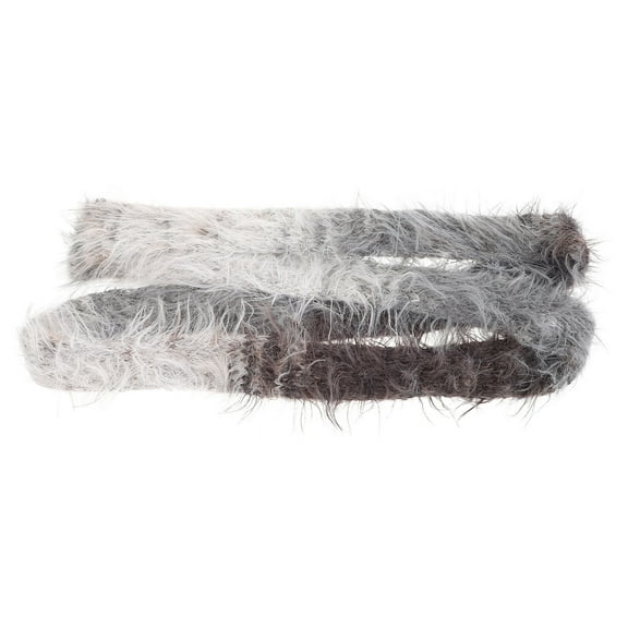 HIAKDOFT Comfort Faux Fur Scarf Light Grey 1Pack 65.4x2.1x0.3In
