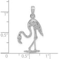 thumbnail image 4 of 14K White Gold 3-D Textured Flamingo Charm - 28mm, 4 of 6
