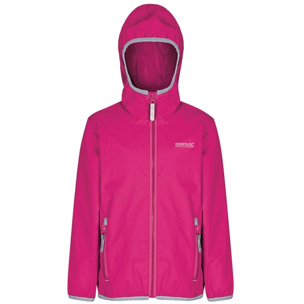 Regatta Great Outdoors - Chubasquero plegable modelo Lever II para niños (Rosa) Regatta UTRG1885_jem