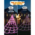 thumbnail image 4 of Luces decorativas de telarañas para Halloween LCHUANG, 250 LED, 4 of 7