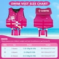thumbnail image 3 of Chriffer Life Jacket with Head Support for 26-33 LBS Beach Pool, Rainbow Horse, S, 3 of 7