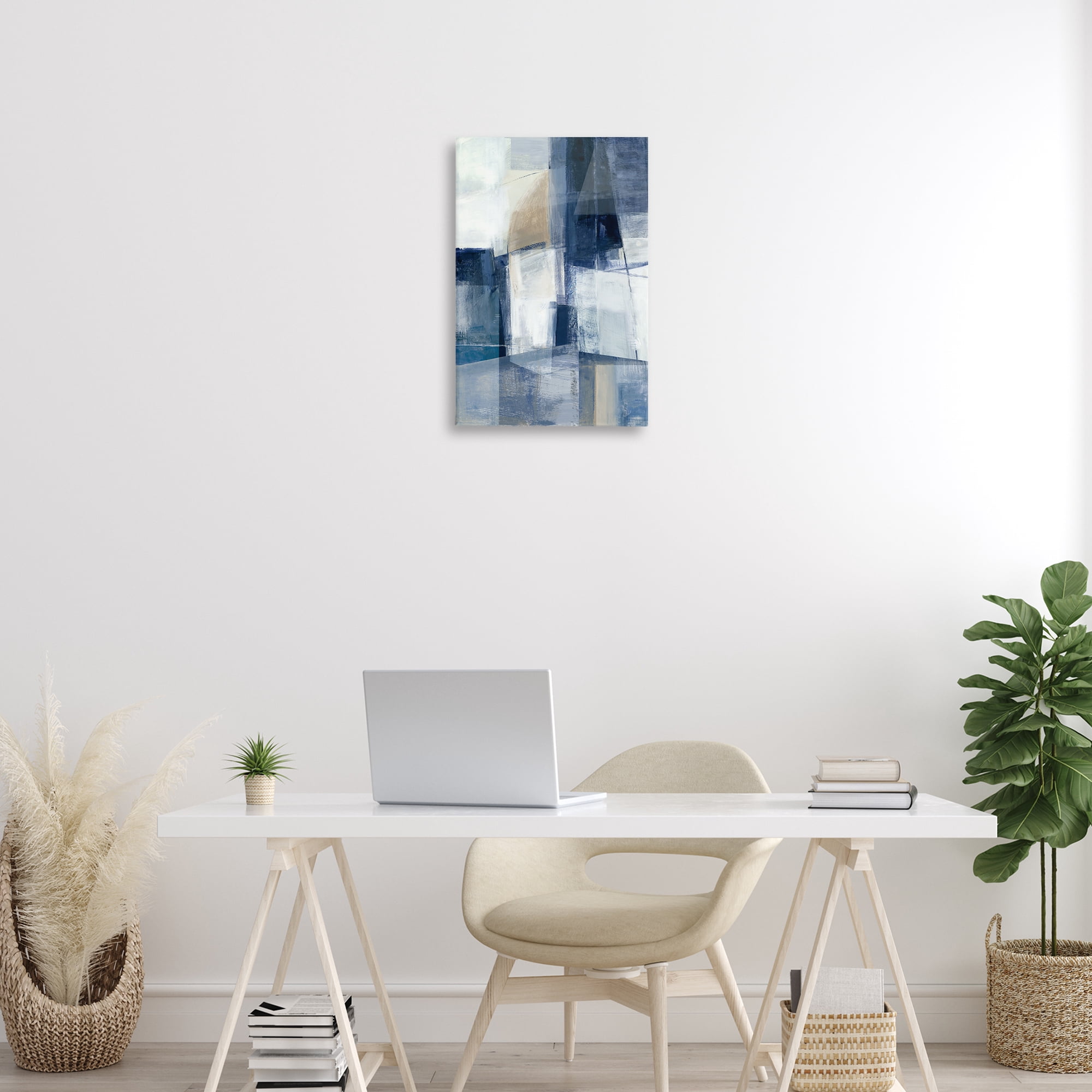 Stupell Industries Dynamic Geometric Abstract Abstract Painting Wrapped Canvas Art Print Wall Art, 16 x 24