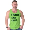 thumbnail image 5 of I Really Love Cats Enthused Pet Lover Tank Top T Shirts Men Women Brisco Brands S, 5 of 6