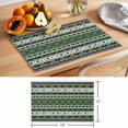 thumbnail image 6 of Green Black Boho Placemats Set of 12 Vintage Tribal Striped Southwestern Place Mats Indoor Wipeable Table Mats Washable Cloth Dining Table Placemats for Kitchen Holiday Party Home Decor 13x19 Inch, 6 of 9