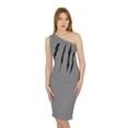 thumbnail image 3 of Effete Feline Claw Marks Scratch Women Shoulder Dress (AOP), 3 of 6