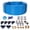 Blue 1/2" (OD) / 3/8" (ID), variant on 3/4" x 100ft PEX-AL-PEX Tubing with Aluminum Outlet Blocks, Compressed Air Piping System, Compressor Hose Accessories, Black Tubing