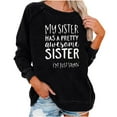 thumbnail image 2 of Meichang Chandail en Molleton pour Femmes Manches Longues Col Rond Chandail Décontracté Raglan Confortable Chandails en Molleton Vintage Lettre Graphique, 2 of 6