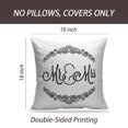 thumbnail image 2 of LALILO Throw Pillow Covers Mr And Mrs And Mrs Sign And Mr Art Cushion Cover 18" x 18", 473 Pack, 2 of 6